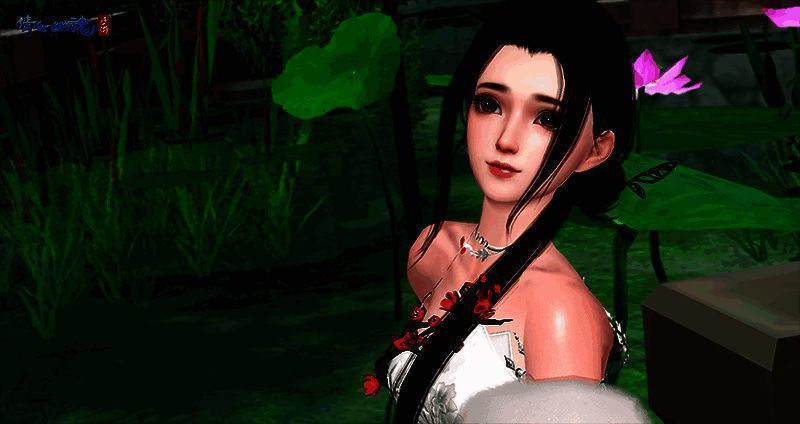 女款发型搭配疏影照雪效果图