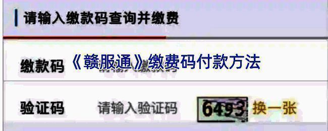 赣服通缴费相关页面示例图