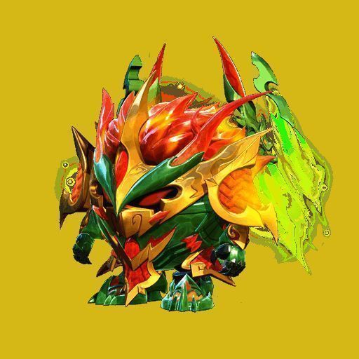 《蛋仔派对》龙魂战神青绿战甲光刃翅膀图