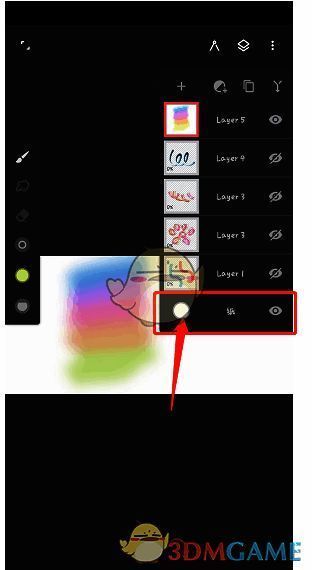 painter怎么修改背景颜色?painter如何给背景添加纹理效果? painter图层面板中背景图层相关界面