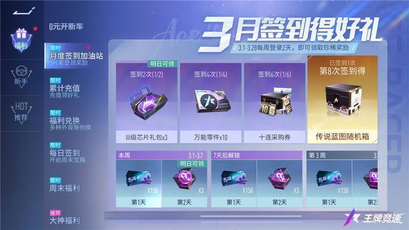 《王牌竞速》充值福利活动宣传图
