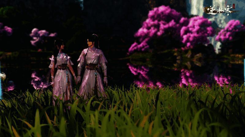 逆水寒手游情侣款时装展示2