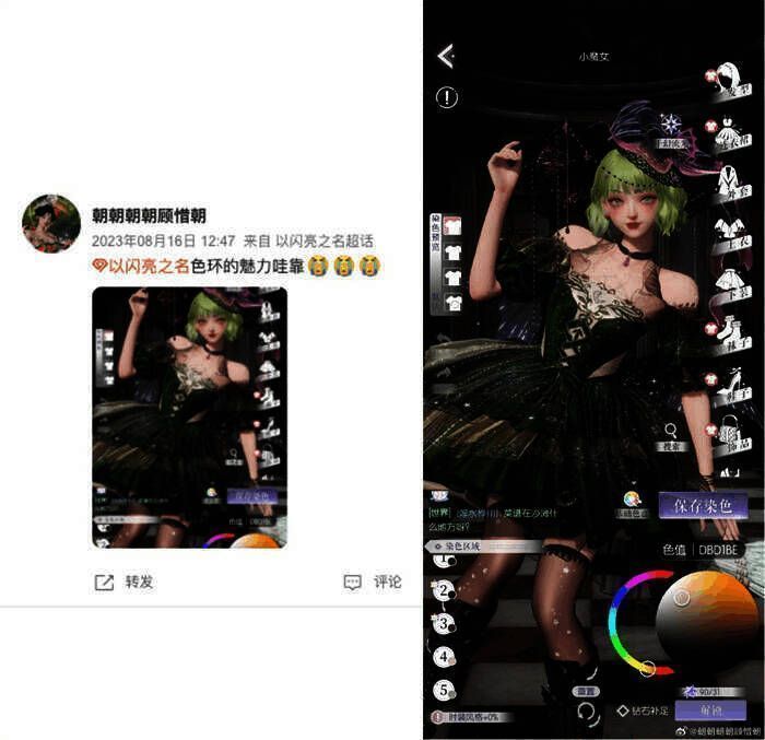 《以闪亮之名》染色功能操作画面9