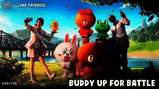 《PUBG MOBILE》与LINE FRIENDS联动活动画面