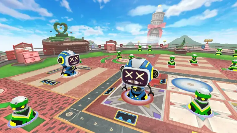 对战模式“机器人破坏者”中“花环之路”关卡画面1