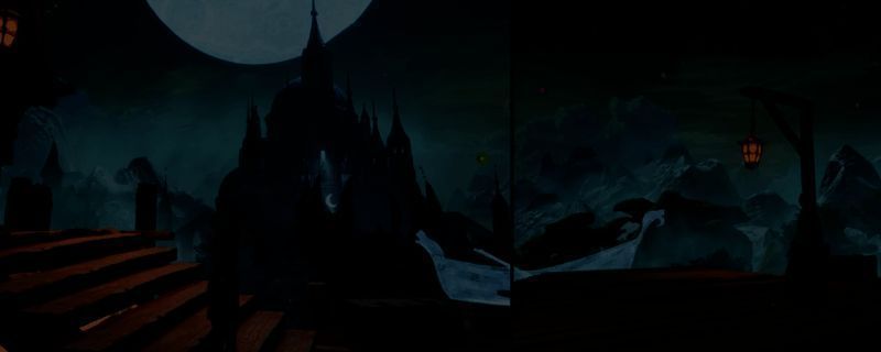 《双影奇境》中月亮市集关卡远景