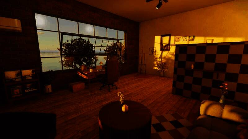 《inZOI》现代风格工作室房间内部细节图2