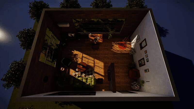 《inZOI》现代风格工作室房间内部细节图3