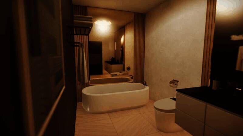 《inZOI》酒店风格浴室房间使用教程图5