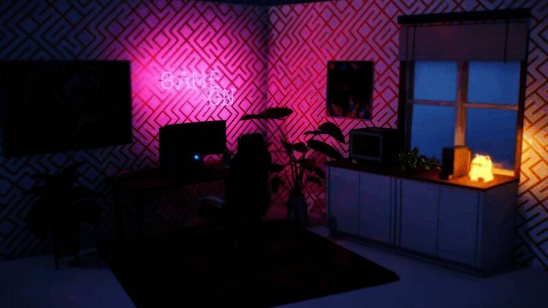 inZOI宅女游戏室内部布置图1