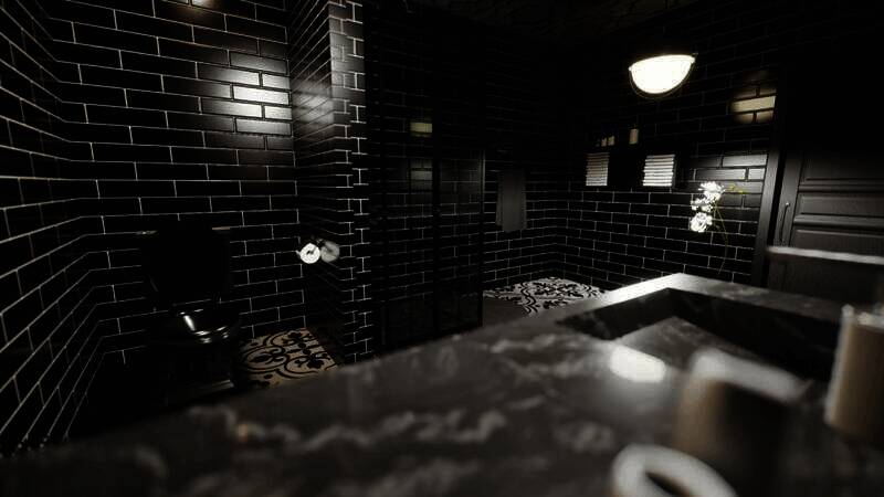 inZOI黑色时尚浴室房间使用教程图1