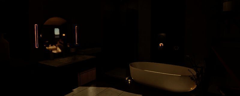 《inZOI》现代浴室房间外观