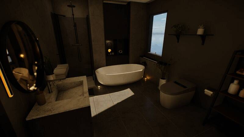 《inZOI》现代浴室房间使用教程相关图片2