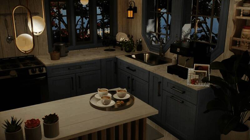 《inZOI》蓝色厨房房间使用教程图3