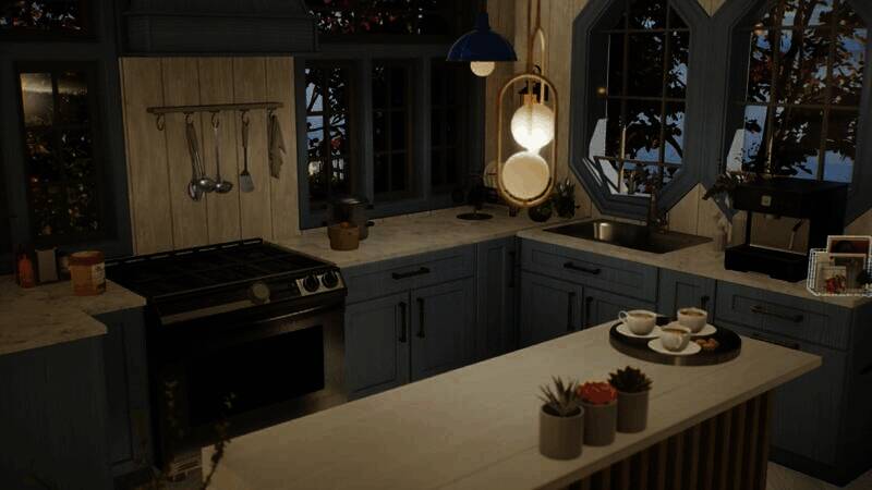 《inZOI》蓝色厨房房间使用教程图4