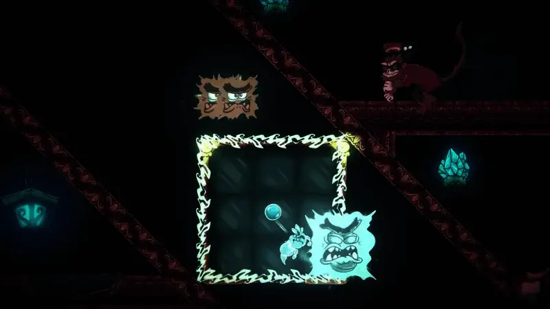 游戏中与强大 BOSS 战斗的画面