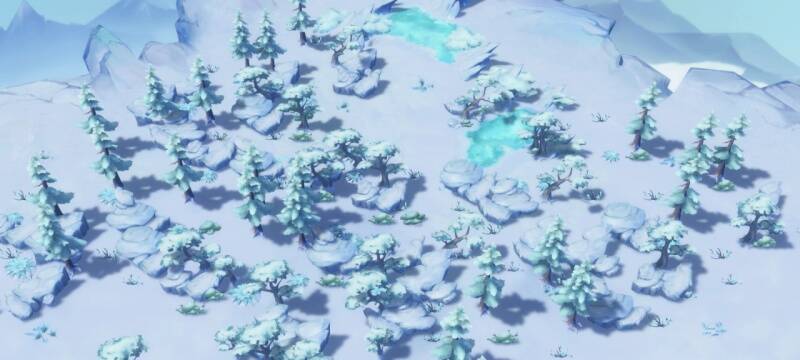 居民在冰原采集资源图