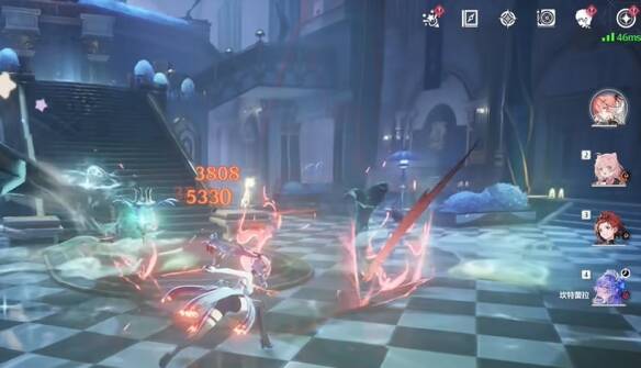 《鸣潮》幽夜幻梦任务中按提示往回走消灭敌人场景3