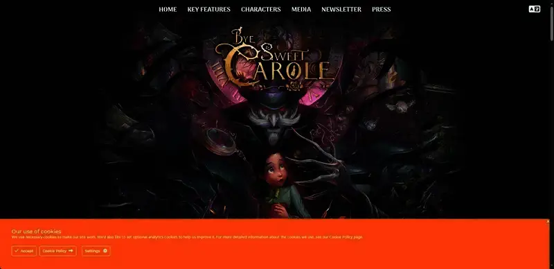 《Bye Sweet Carole》官网页面图片