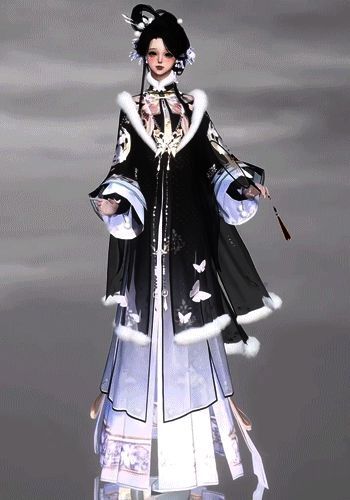 《逆水寒手游》蝴蝶刺绣时装动图