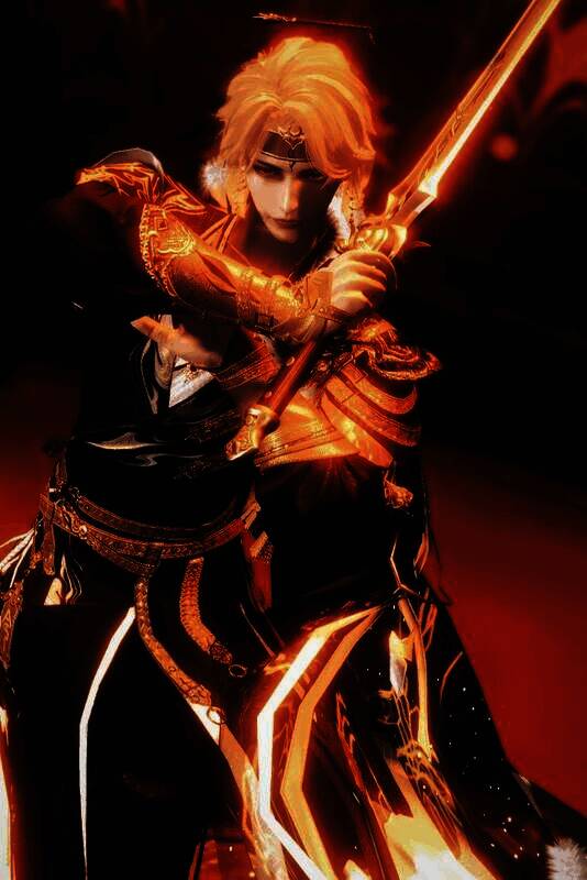 《逆水寒手游》黑衣剑士残阳战万军图