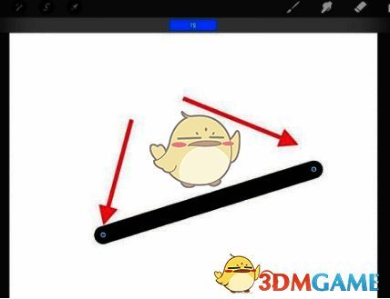 Procreate调整直线移动点界面