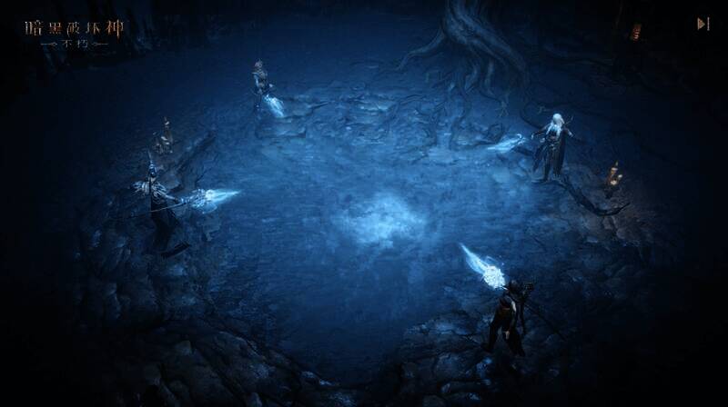 《暗黑破坏神：不朽》众人在月亮湖场景图