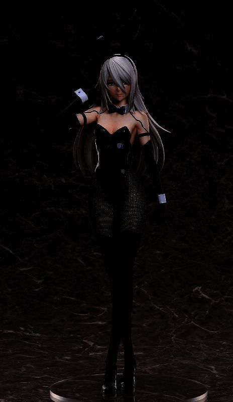 《尼尔:机械纪元》A2兔女郎手办宣传图