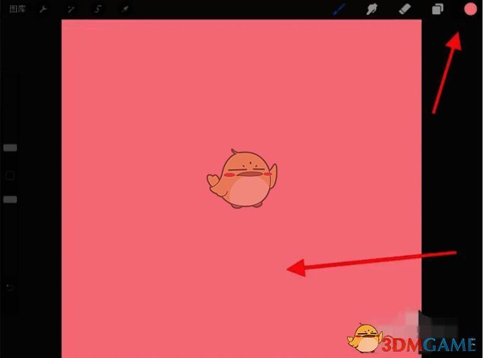 拖拽颜色到画布填充界面图