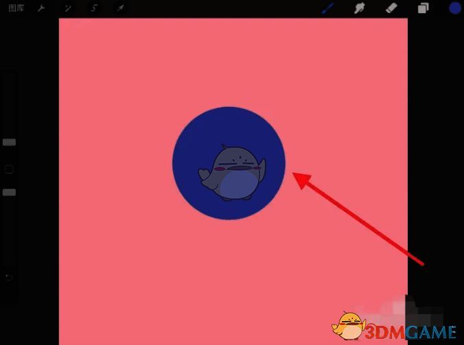 拖拽颜色到圆形填充界面图