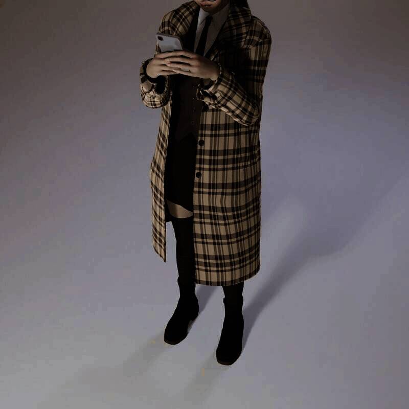 《inZOI》卡其色格子风衣服装使用教程图3