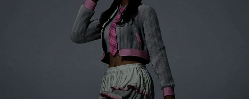 《inZOI》衬衫短裙堆堆袜穿搭示例图