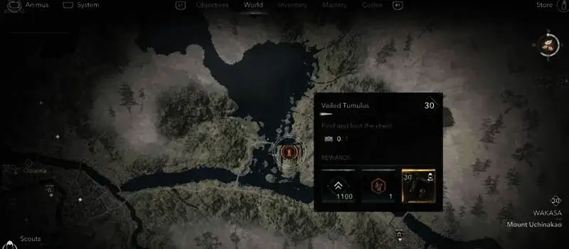 刺客信条影隐蔽古坟位置配图