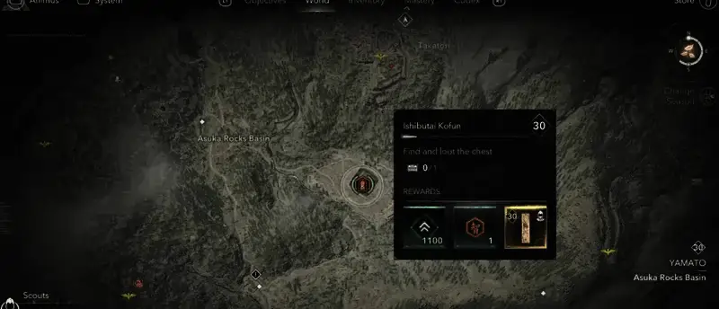 石舞台古坟位置示意图