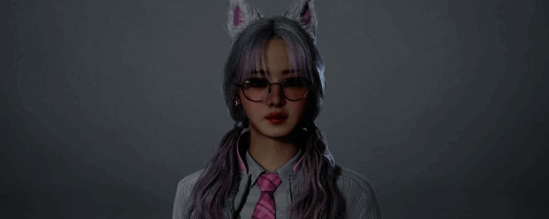 粉色偶像美女形象