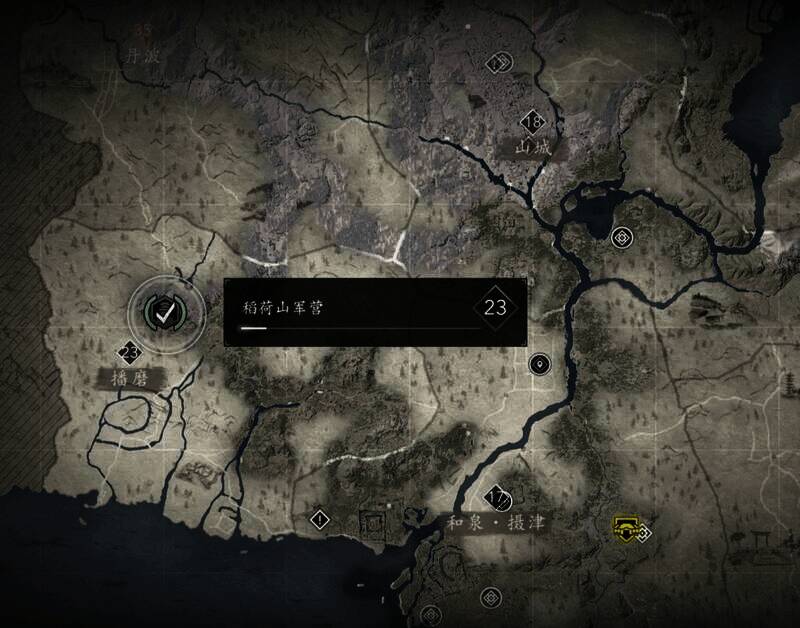 稻荷山军营位置示意图