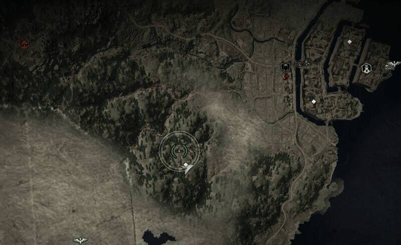 《刺客信条：影》毒柱具体位置标注图