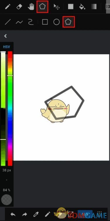 medibang paint怎么绘制正方形、圆形、五边形?medibang paint插画入门教程 medibang paint画布中绘制的五边形