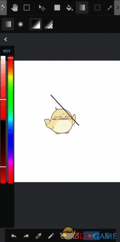 medibang paint使用渐变工具划线