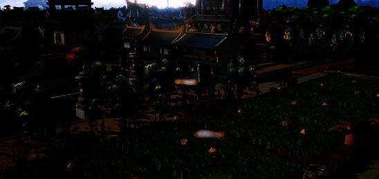 蓬莱镇春天的景象