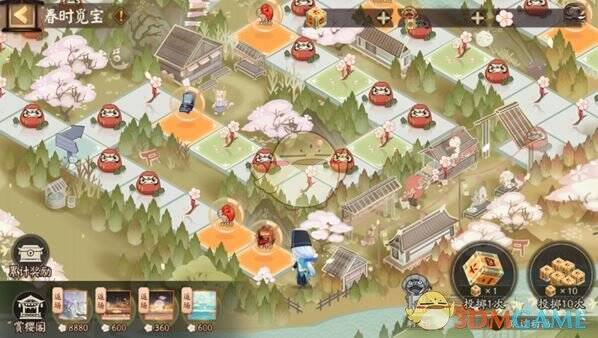 阴阳师春时觅宝活动中寻迹骰相关画面