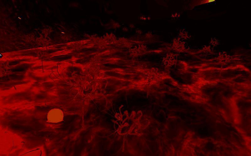 陨石野河水沸腾曼珠沙华盛开少女出现场景图