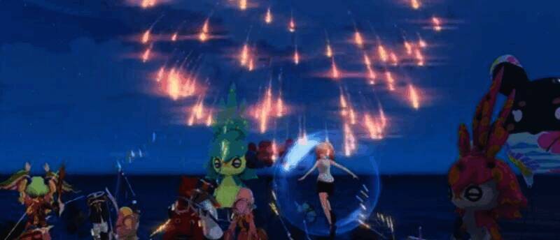 游戏中烟花大会热闹场景图片