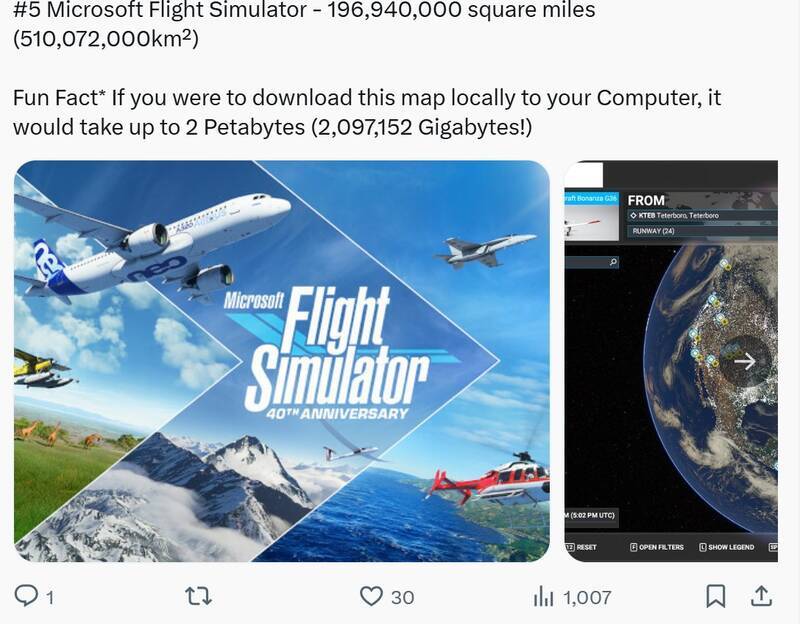 微软飞行模拟游戏画面