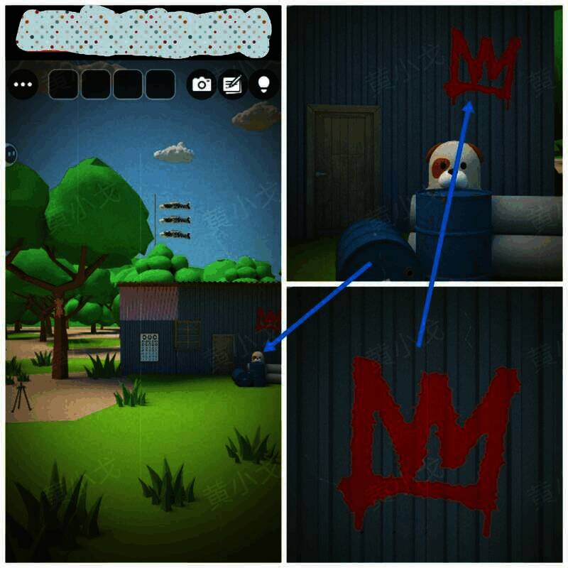 查看院子墙上图案图片