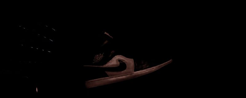 《inZOI》游戏画面中的耐克乔丹 1 篮球鞋展示图