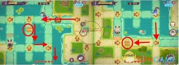 《原神》荣花竞捷之争龙龙寻宝第2关从黄格到蓝格拿宝箱路线画面