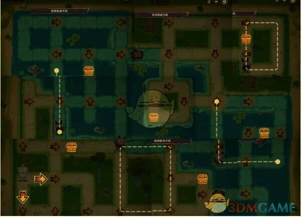 《原神》荣花竞捷之争龙龙寻宝第2关地图上丘丘人行动路线画面