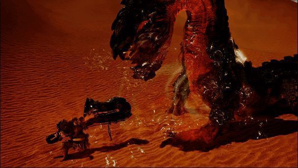 《怪物猎人：荒野》狩猎笛鸣响之曲攻击画面