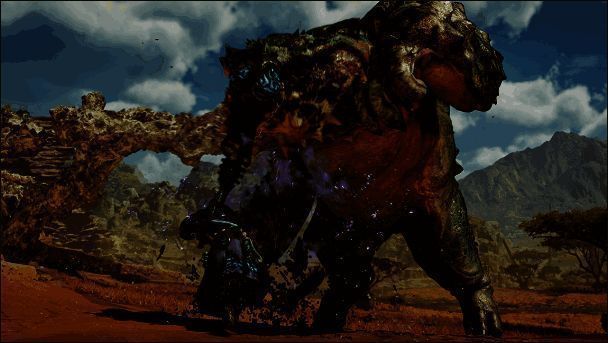 怪物猎人荒野大锤集中打击回旋蓄力画面